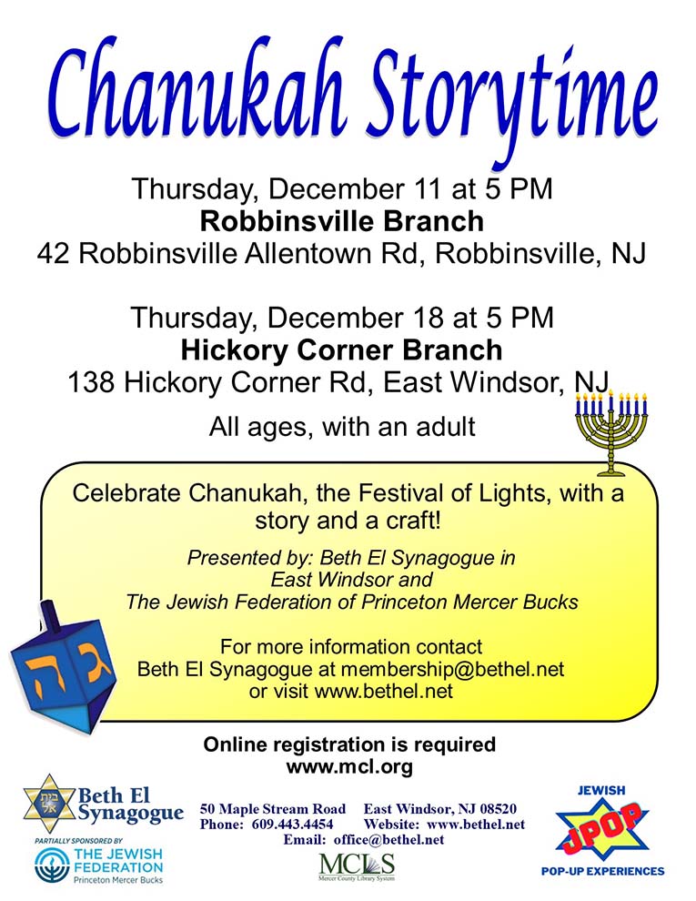 Chanukah Storytime - Robbinsville