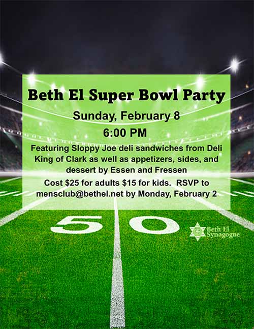 Beth El Super Bowl Party