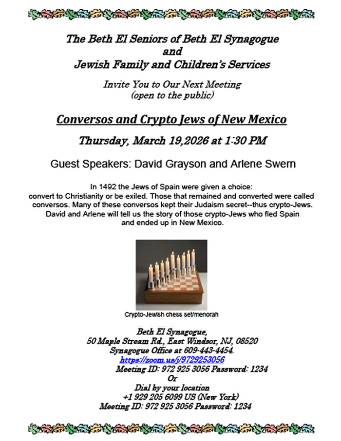 Beth El Seniors - Conversos