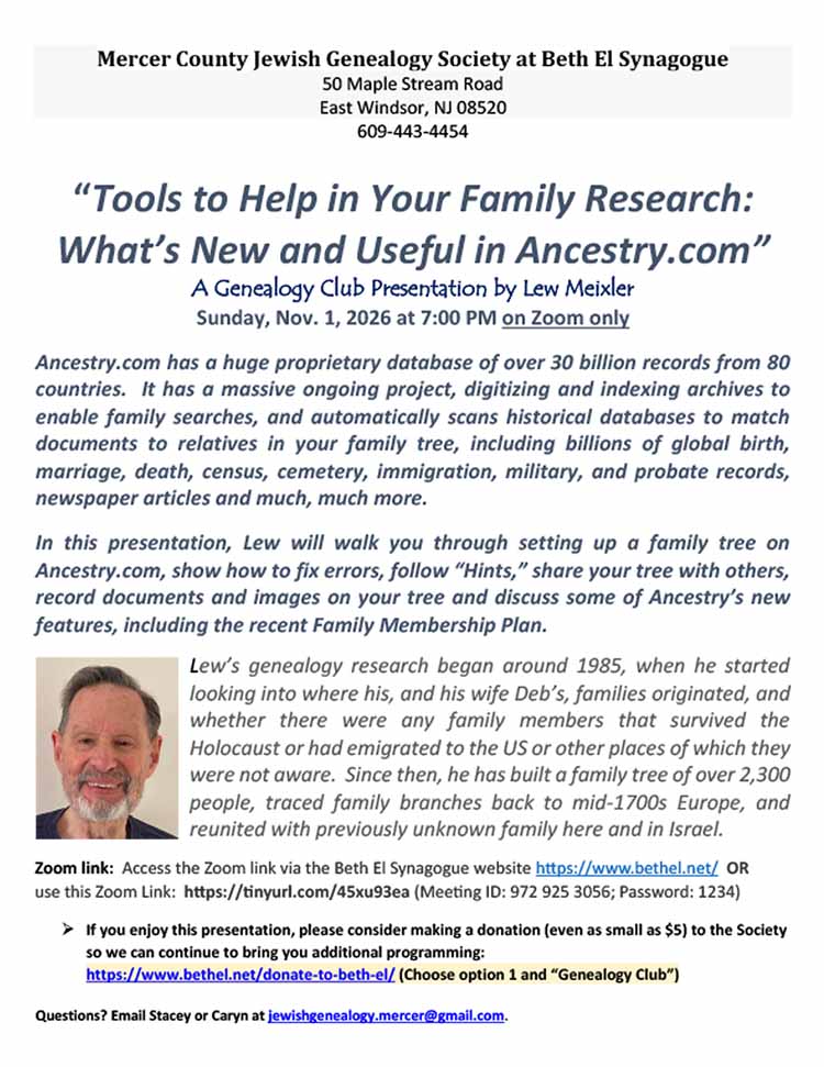 Jewish Genealogy - New Tools Jewish Genealogy - New Tools