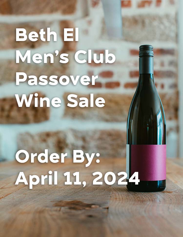 Men's Club Passover Wine Sale